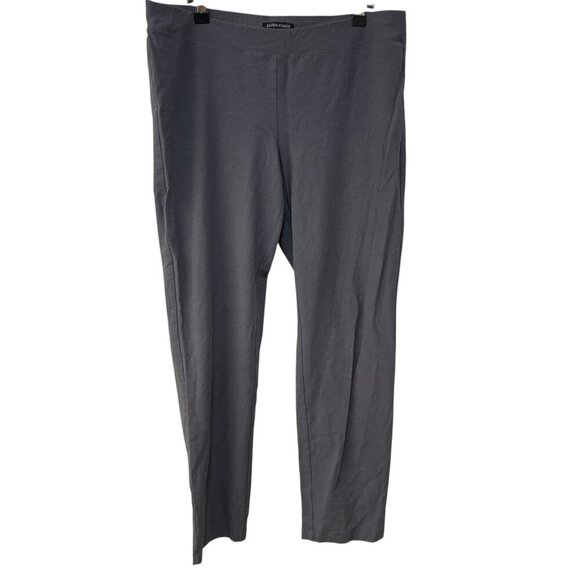Eileen Fisher Washable Stretch Crepe Slim Ankle Pant Elastic Waist Size Medium - Picture 2 of 10